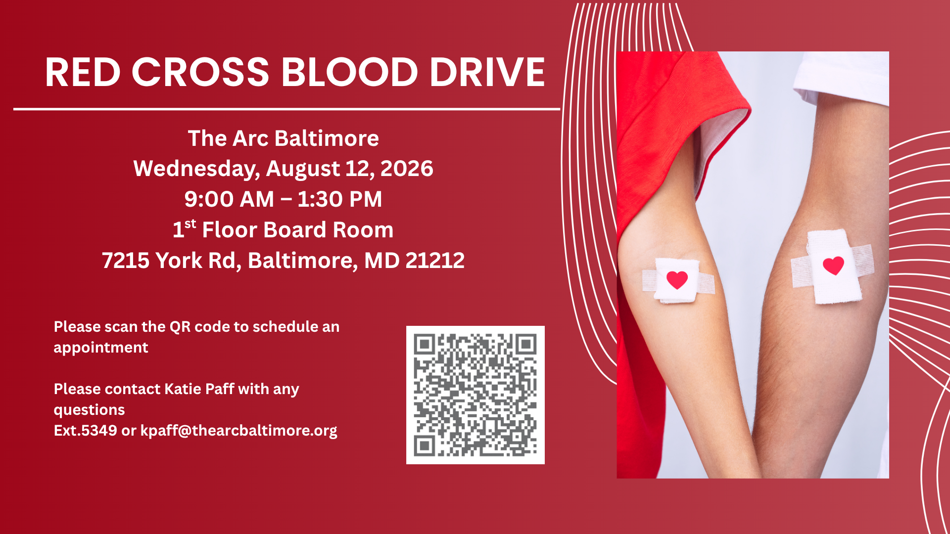 AddThe Arc Baltimore Wednesday, August 12, 2026 900 AM – 130 PM 1st Floor Board Room 7215 York Rd, Baltimore, MD 21212 a subheading