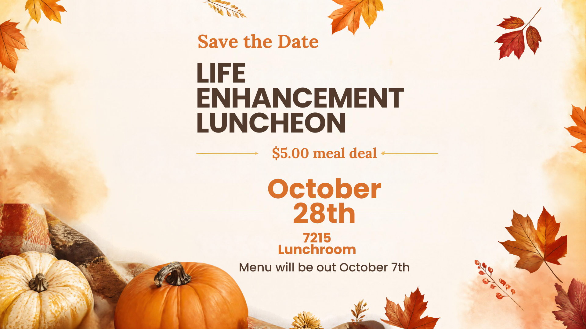 Fall $5 Meal Deal Save-the-Date (1920 x 1080 px)
