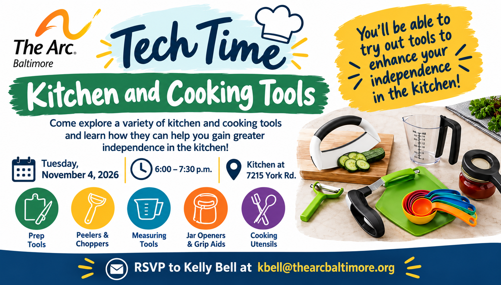 The Arc Baltimore Tech Time Kitchen Tools